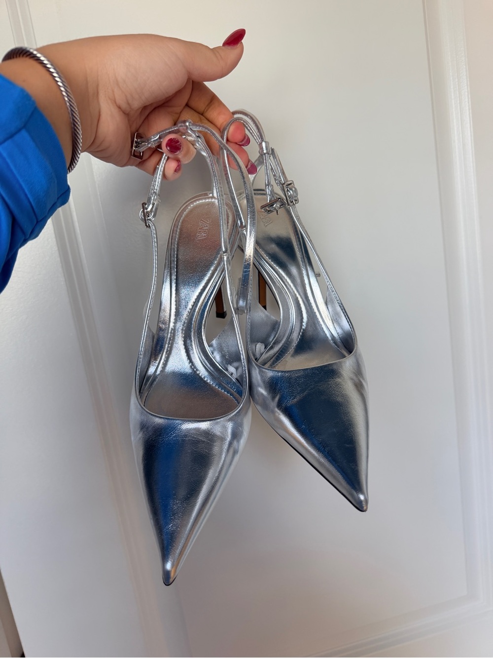 Zara Silver heels 9